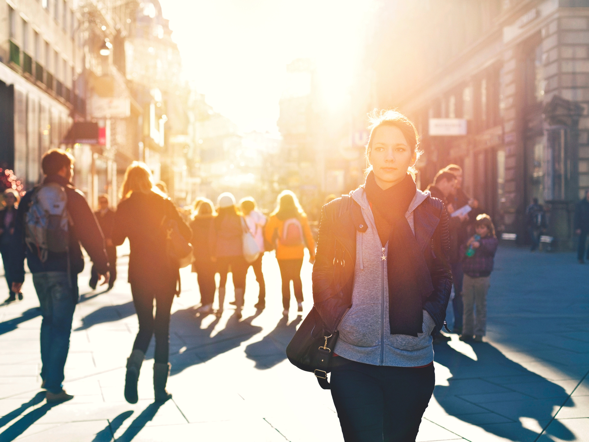 People in street